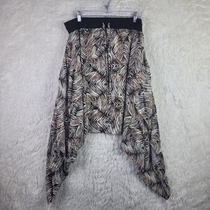 Buddha Pants Womens M Zebra Stripe Flap Pants Lightweight Festival